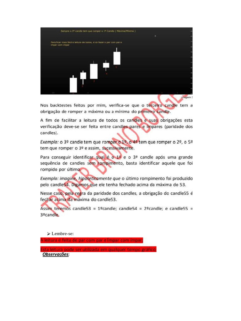 Análise de Candles e Rompimentos no Mercado | PDF | Tempo | Probabilidade