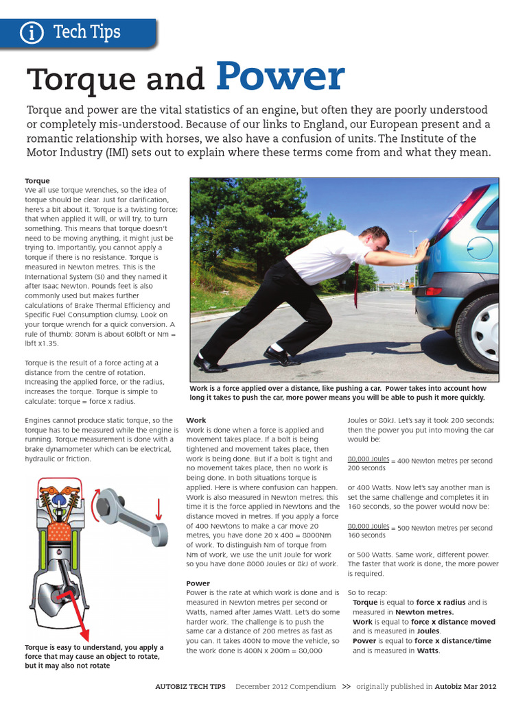 Torque Power 1 1 | PDF | Horsepower | Power (Physics)
