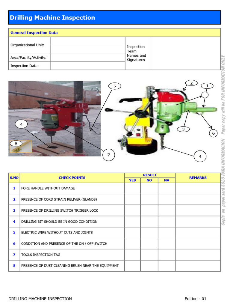 Drilling Machine Inspection | PDF