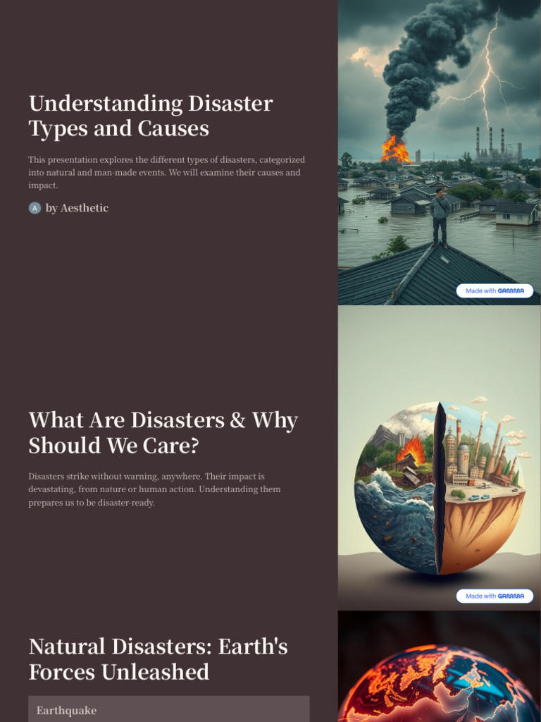 Types and Causes of Disasters | PDF | Natural Disasters | Earthquakes
