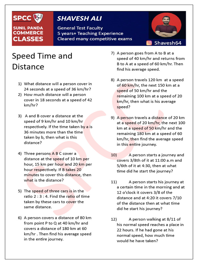 Practice Sheet (STD) - 55197826 - 2025 - 04 - 01 - 16 - 51 | PDF | Speed