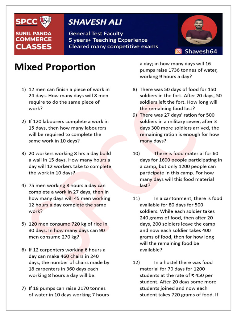 Work Completion and Labor Requirements | PDF