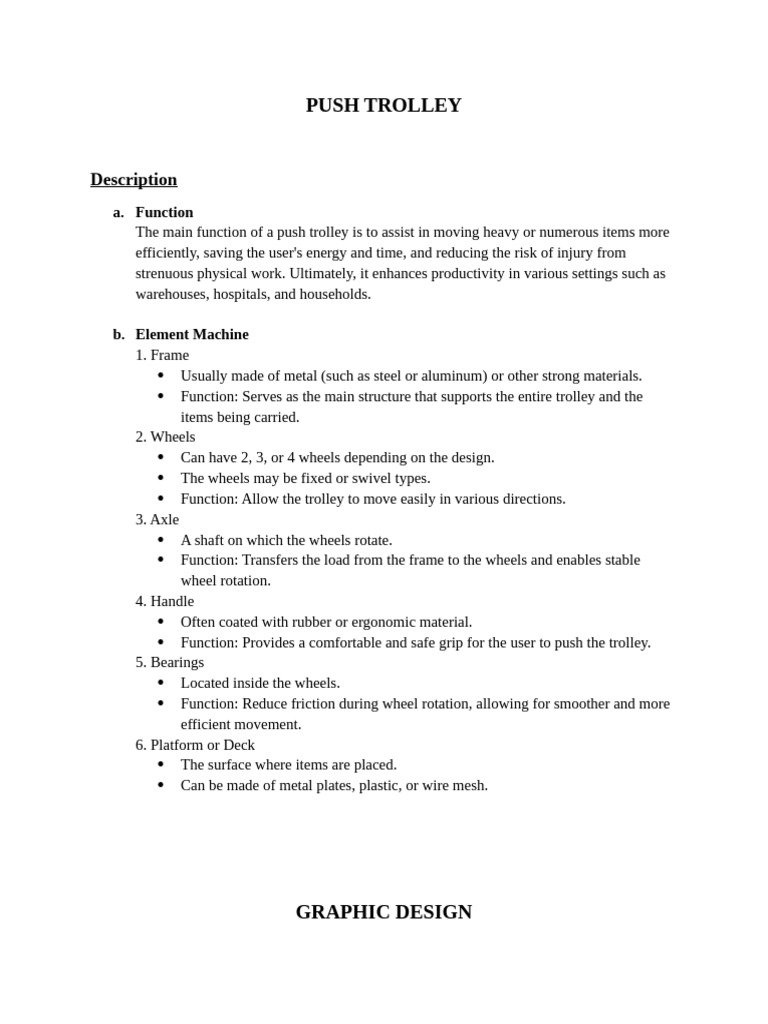 Push Trolley Project | PDF