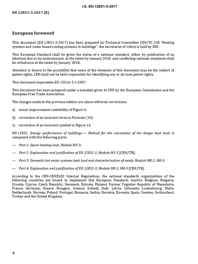 EN 12831-3:2017 Overview and Updates | PDF