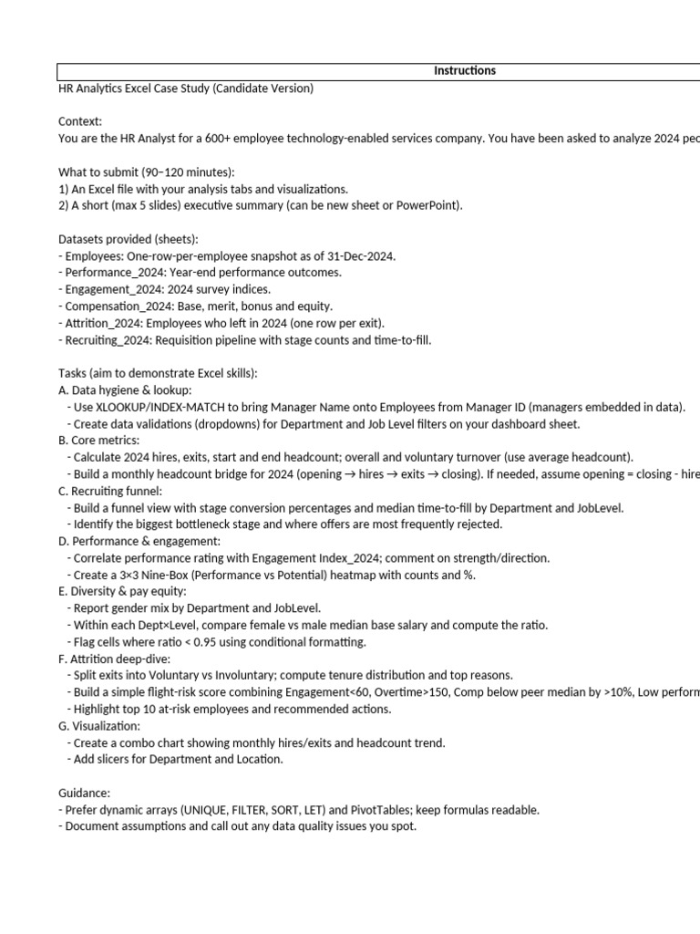 HR Analytics Case Study 2024 Insights | PDF | Analytics | Information ...
