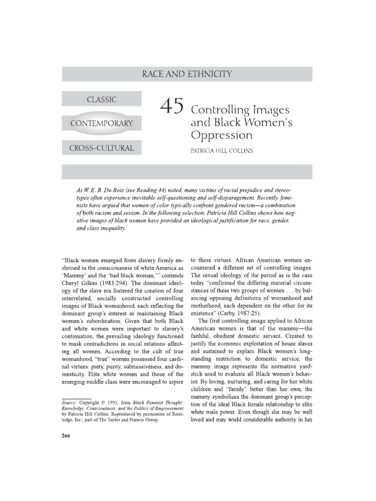 Controlling Images and Black Womens Oppression | PDF