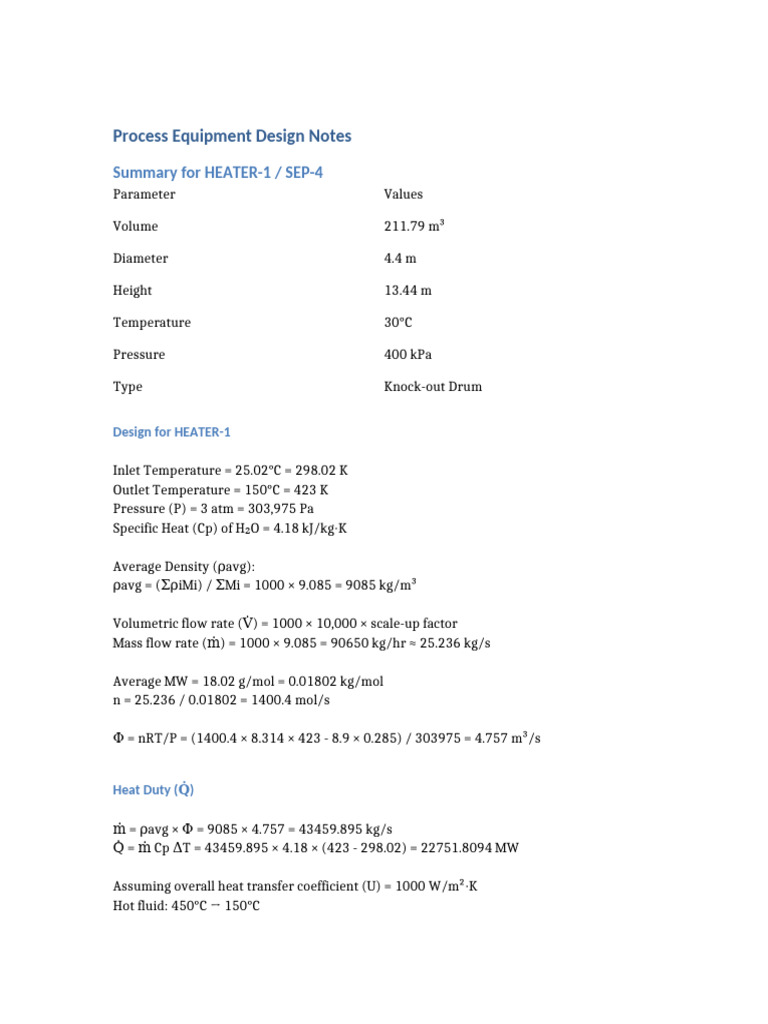 Process Equipment Design for Ammonia Unit | PDF | Heat | Heat Exchanger
