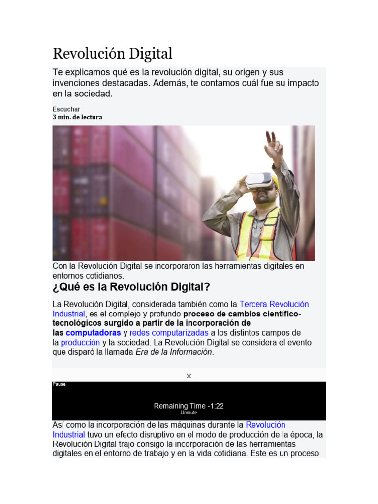 Impacto de la Revolución Digital | PDF