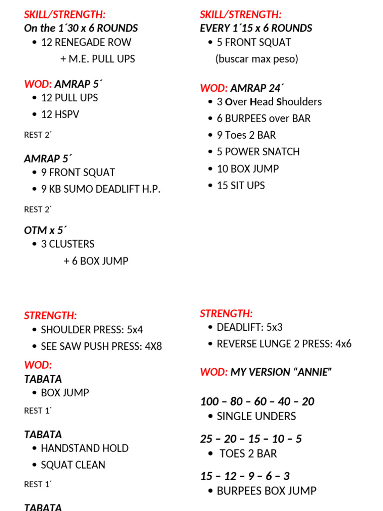 Rutinas Avanzadas de CrossFit PDF | PDF
