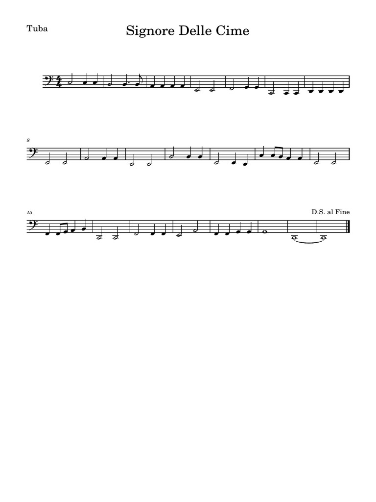 Signore Delle Cime Banda Tuba Pdf