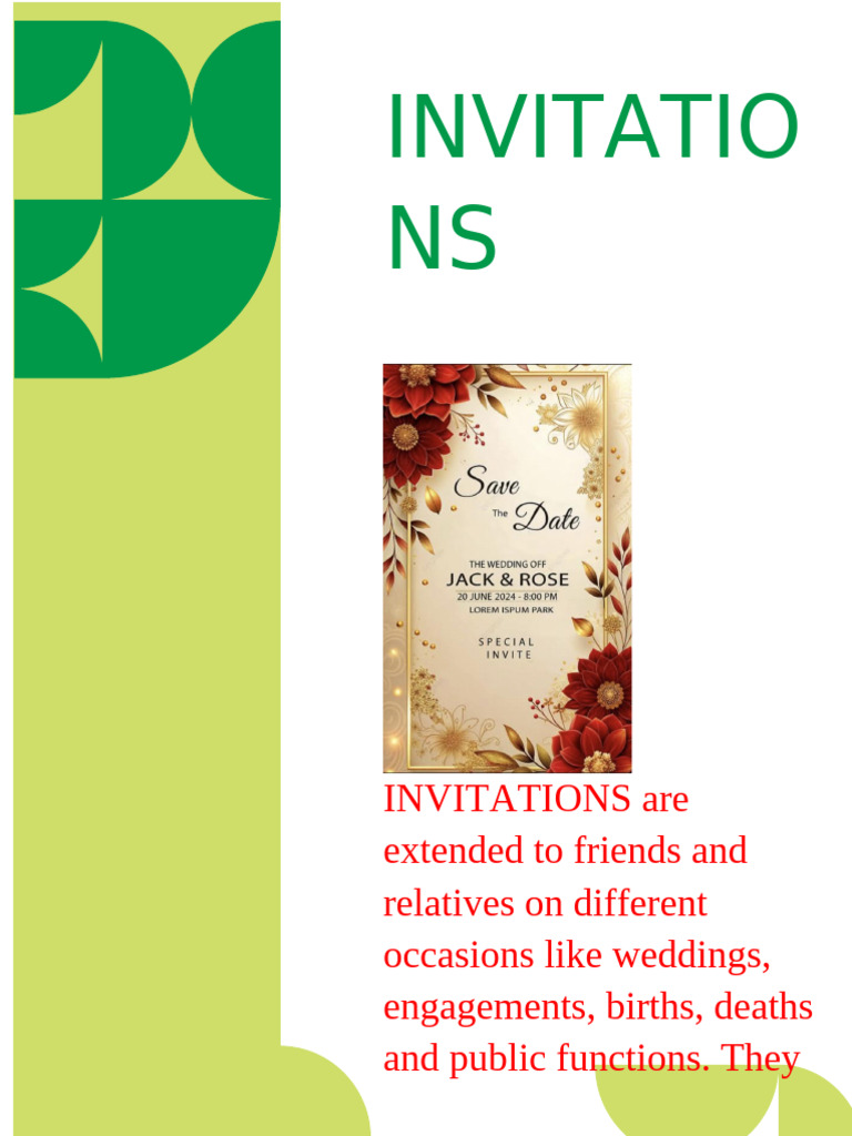 Guide to Writing Formal Invitations | PDF