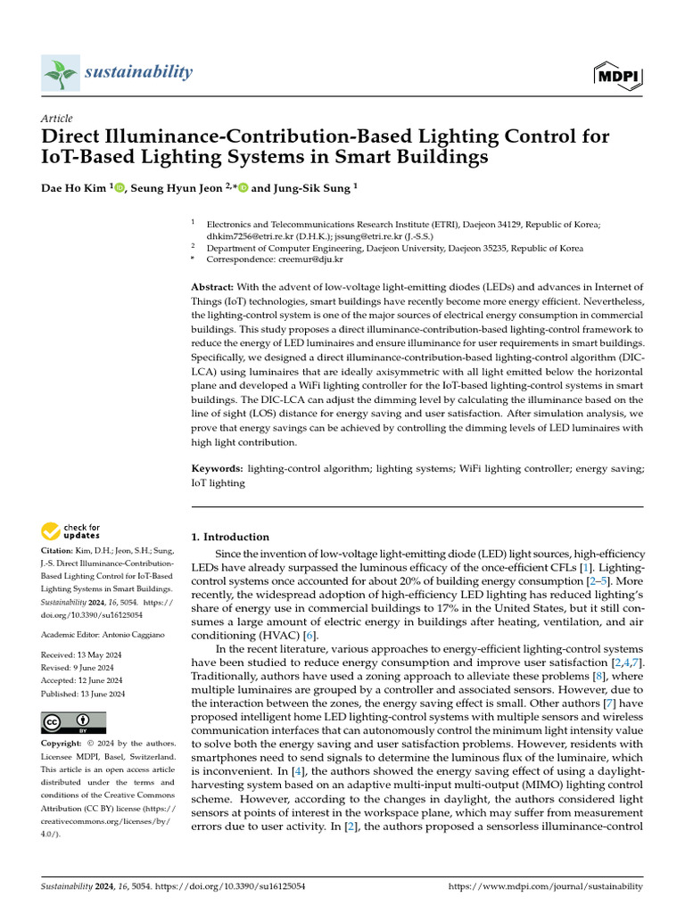 IoT Lighting Control for Energy Efficiency | PDF | Lighting | Energy ...