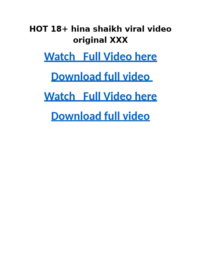 HOT 18 Hina Shaikh Viral Video Original XXX PDF 