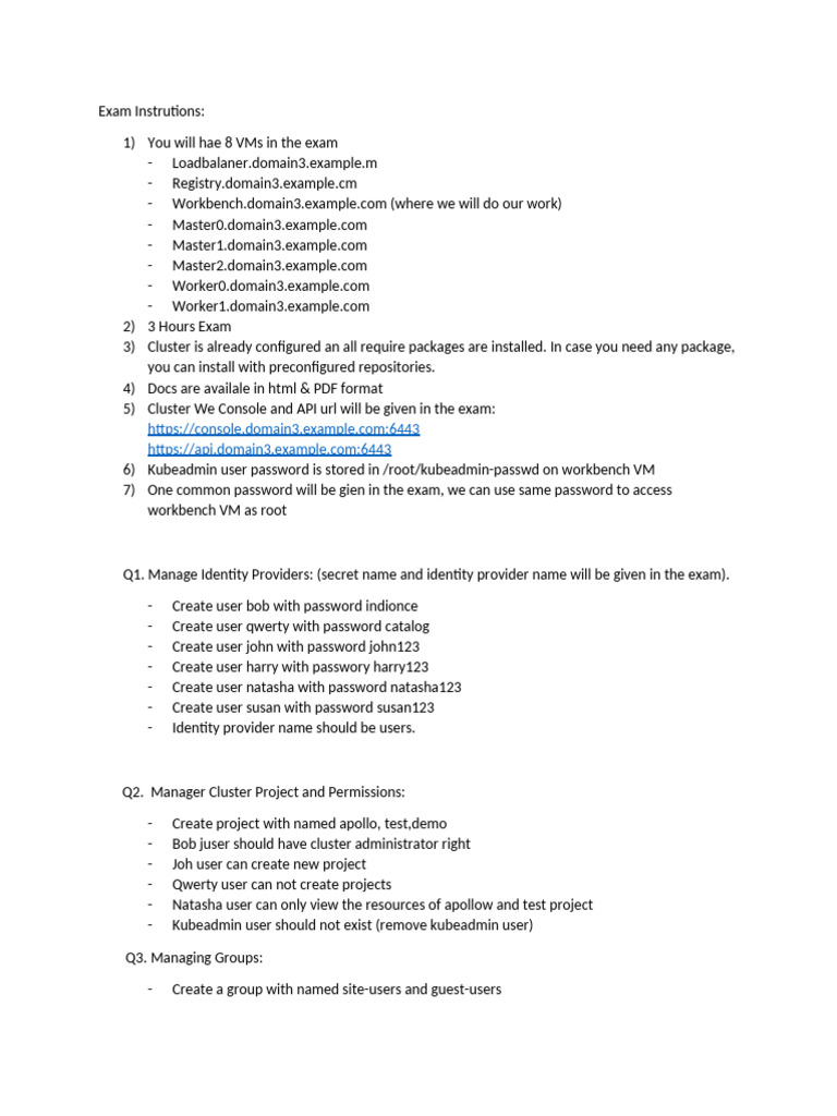 Kubernetes Exam Instructions and Tasks | PDF | Computer Engineering ...