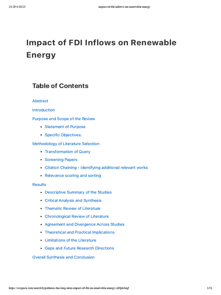 Higher FDI Inflows Increase The Share of Renewable Energy Consumption ...