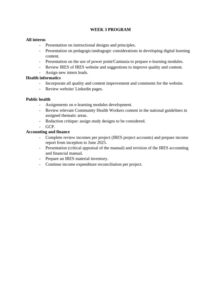 WEEK 3 Program | PDF