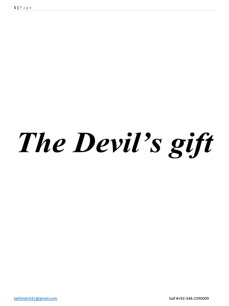 The Devil's Gift: A Tale of Kindness | PDF | Soul