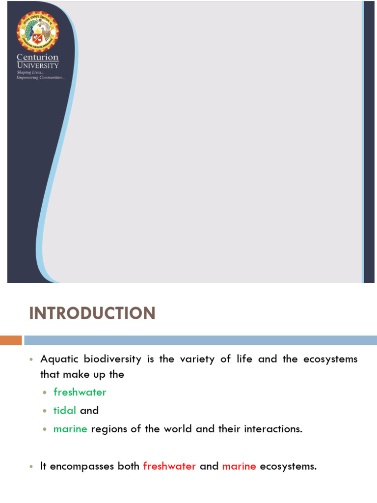 Freshwater Ecosystems and Biodiversity 2 | PDF | Aquatic Ecosystem ...
