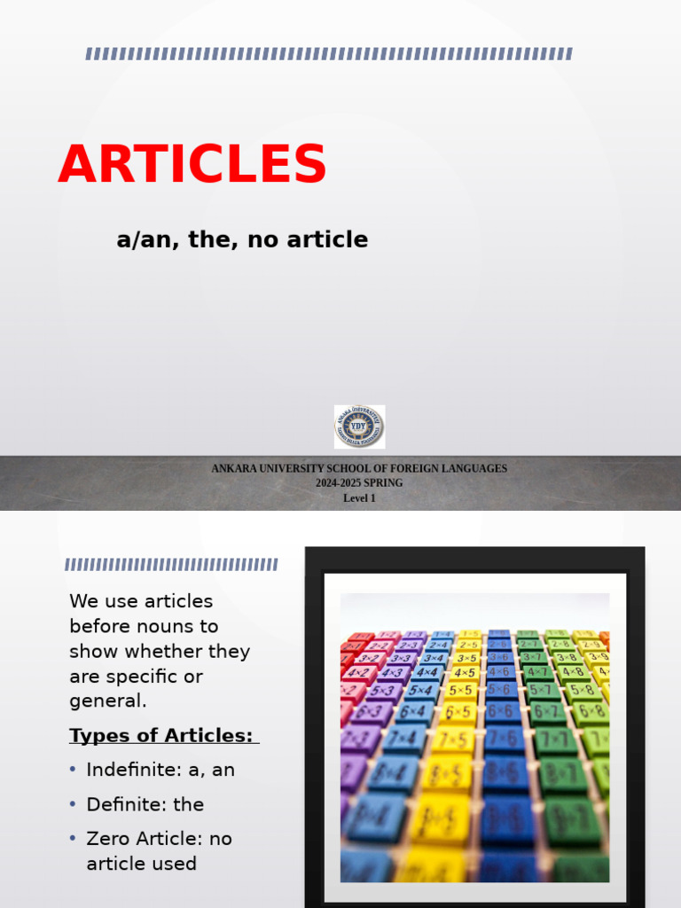Understanding English Articles Rules | PDF | Noun | Adjective