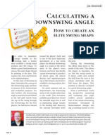 Elite Swing Shape: Calculating A Downswing Angle
