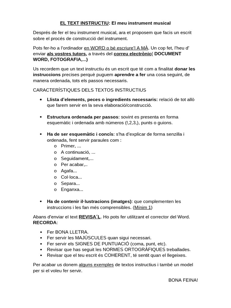 El Text Instructiu | PDF