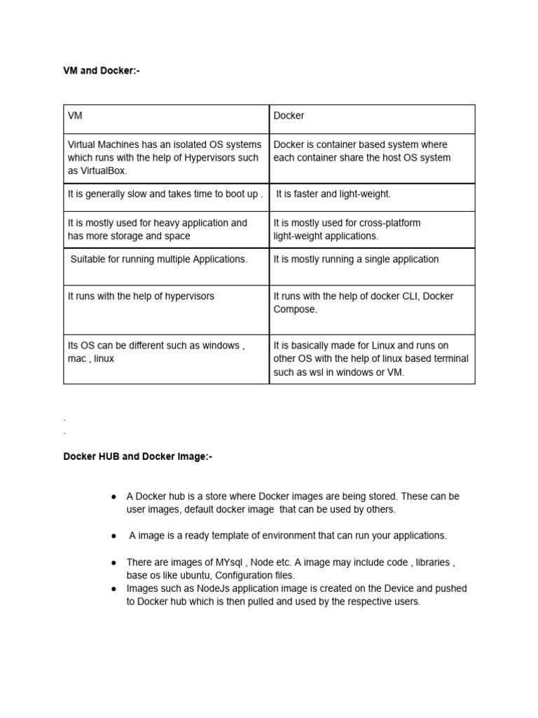VM vs Docker: Key Differences Explained | PDF | Virtual Machine ...