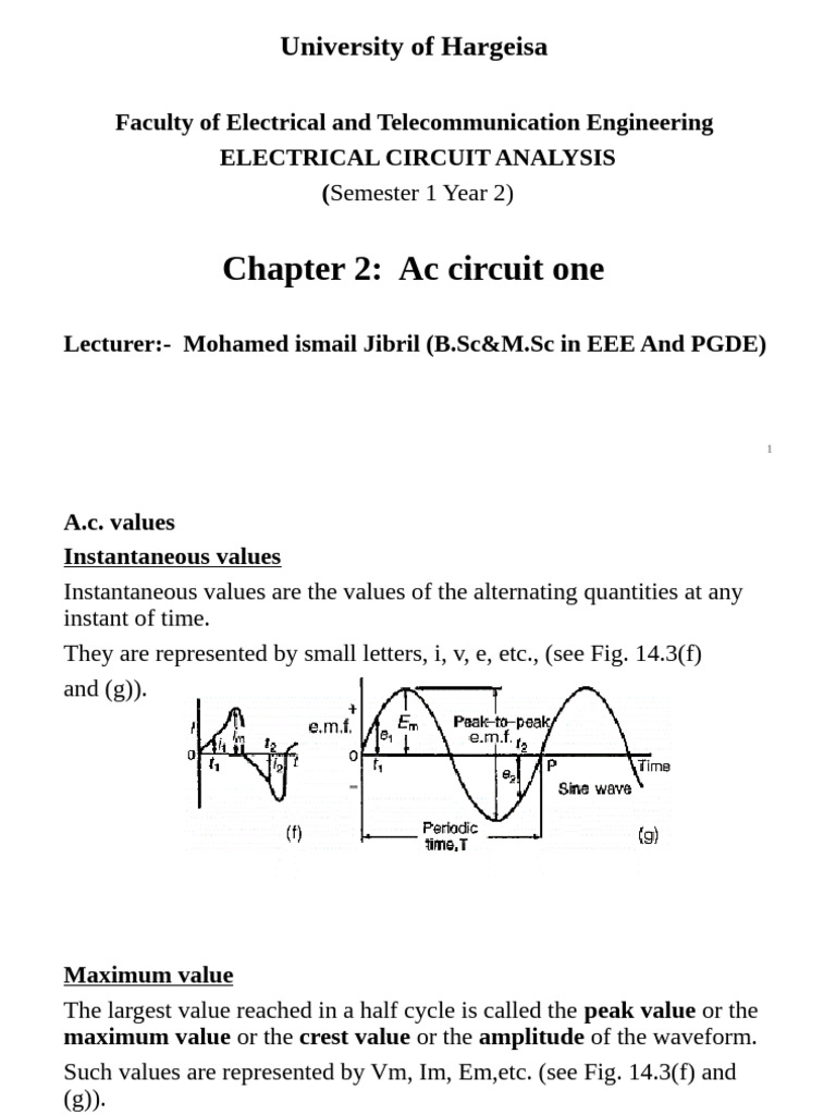 AC Circuit Analysis Fundamentals | PDF | Root Mean Square | Amplitude