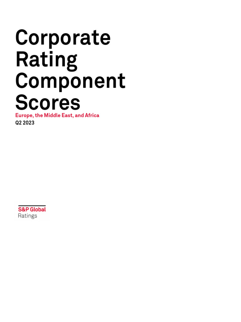Credit Ratings Score | PDF | Bond Credit Rating