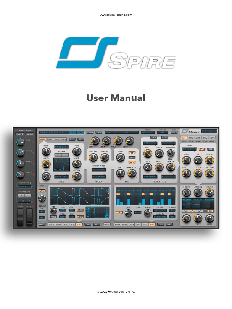 Spire Synthesizer User Manual Guide | PDF | Amplitude