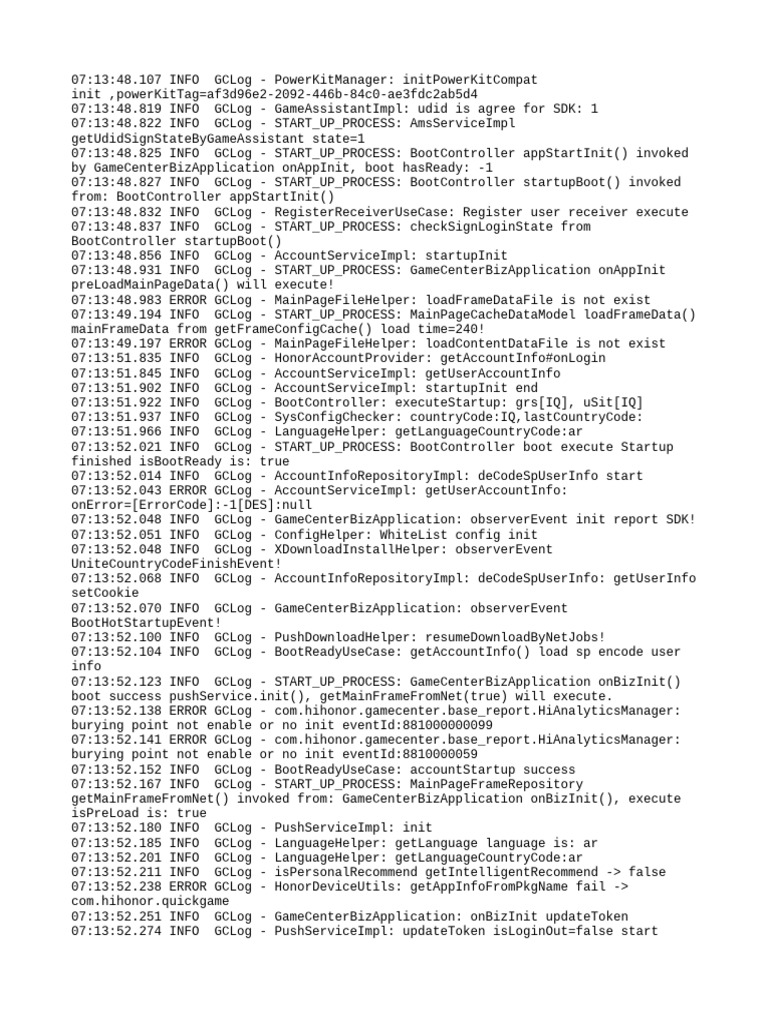 GameCenter Startup Log Analysis | PDF | World Wide Web | Internet & Web