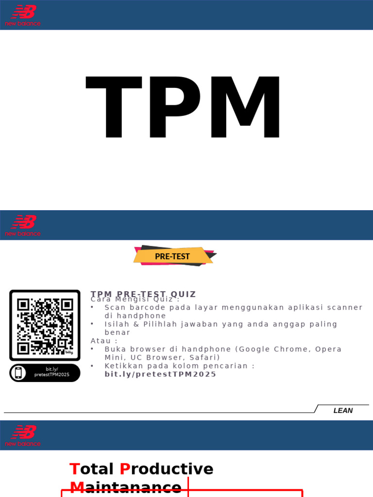 TPM Training | PDF