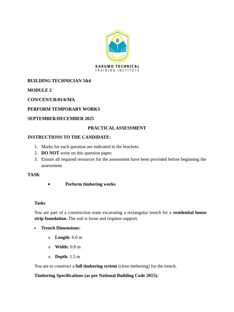 Temporary Works: Timbering System Guide | PDF