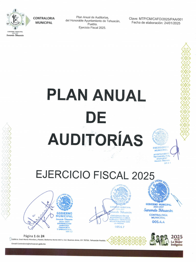 Plan Anual de Auditorias - 2025 | PDF