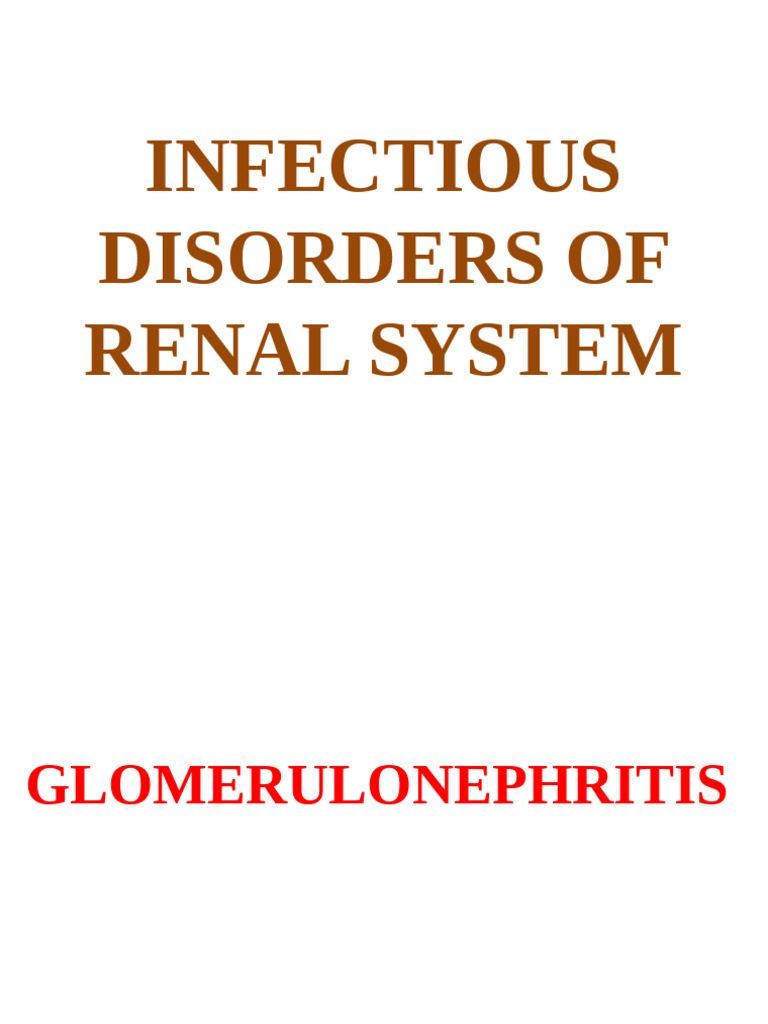 Acute Glomerulonephritis Overview | PDF | Hypertension | Infection