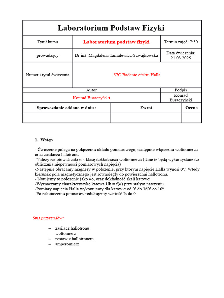 Sprawozdanie 2 LPF | PDF