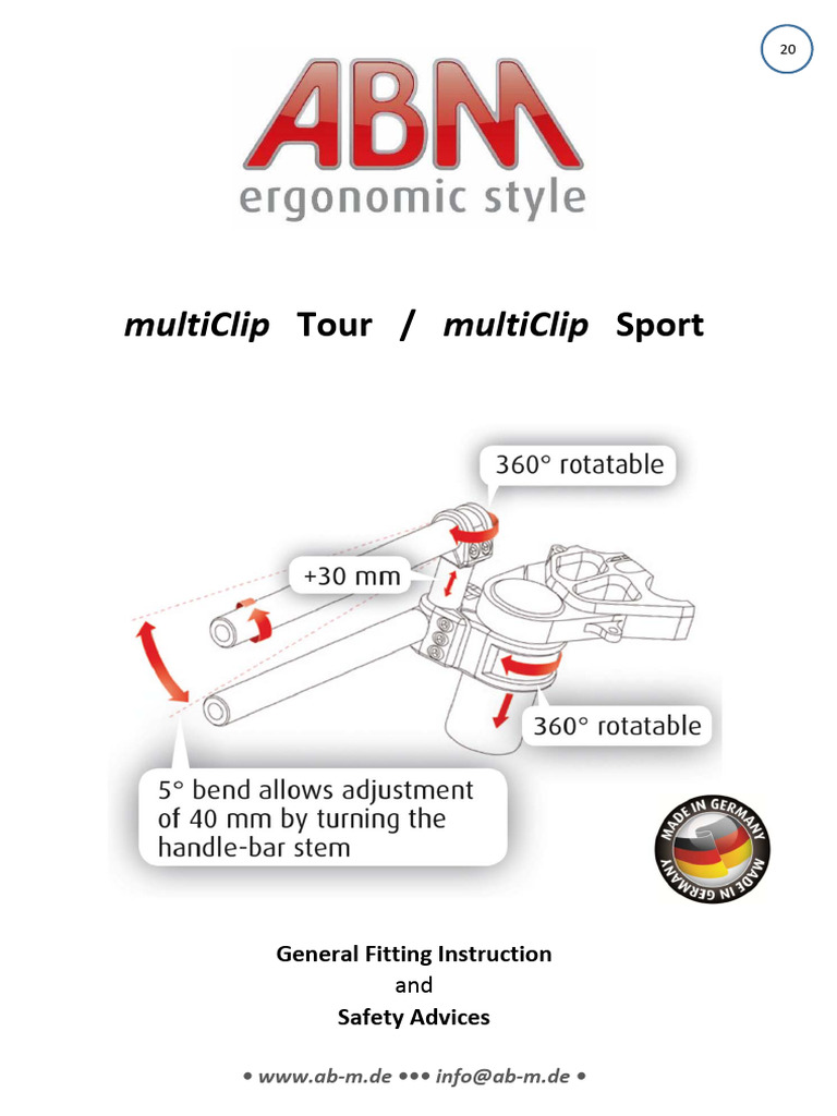 MA MultiClip Allgemein en R01 150921 | PDF | Brake | Motorcycle