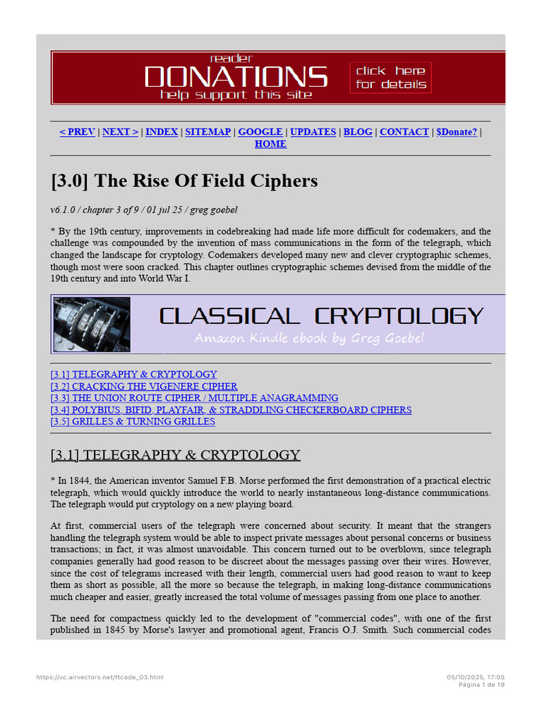 Straddling Checkerboard Cipher Overview | PDF | Secrecy | Military ...