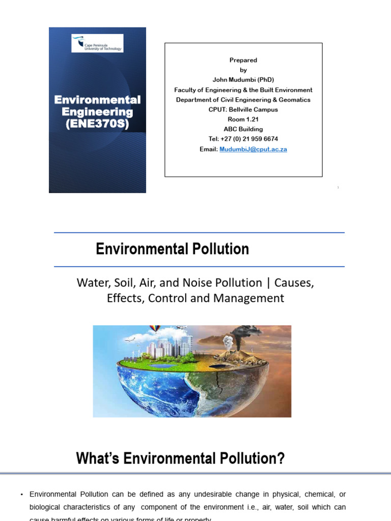 2025 ENE370S Environmental Pollution | PDF | Water Pollution | Fertilizer