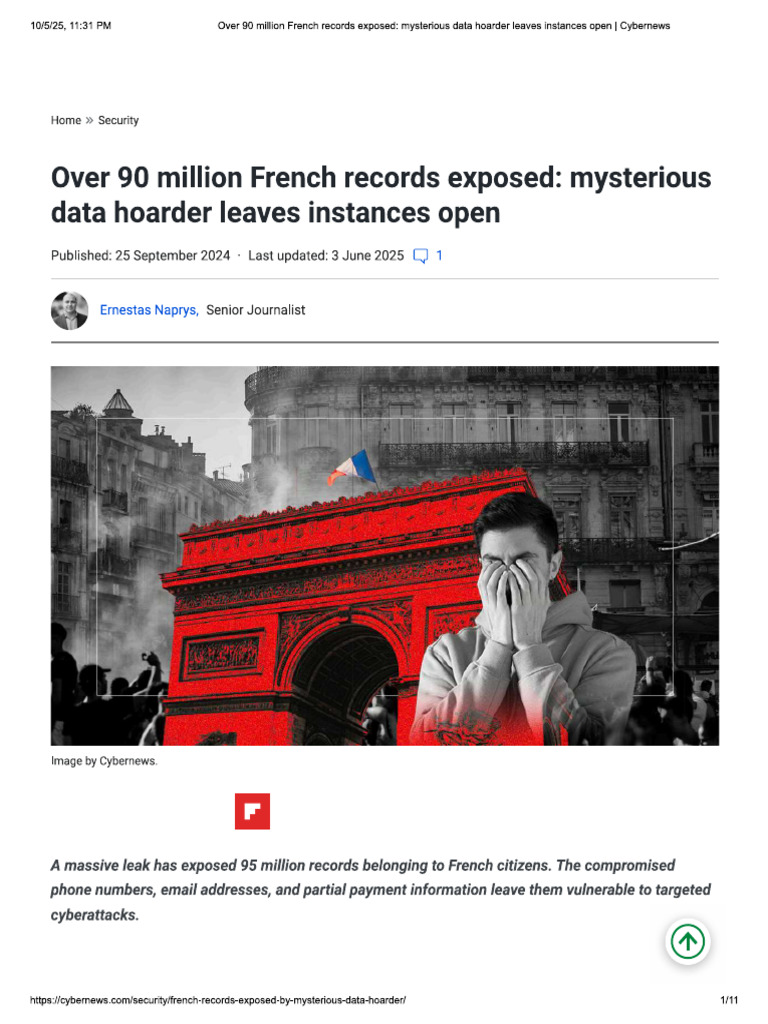 Over 90 Million French Records Exposed: Mysterious Data Hoarder Leaves ...