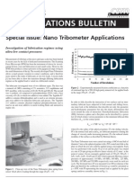 Applications Bulletin: Special Issue: Nano Tribometer Applications