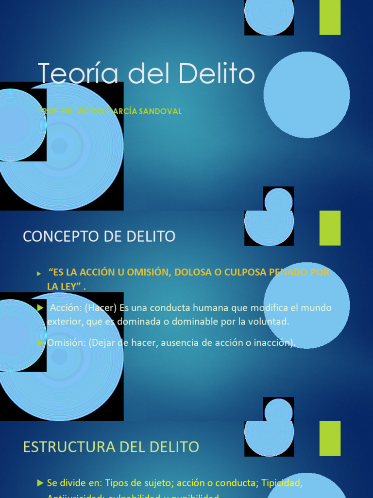 Teoría del Delito: Conceptos Clave y Estructura | PDF | Derecho penal ...