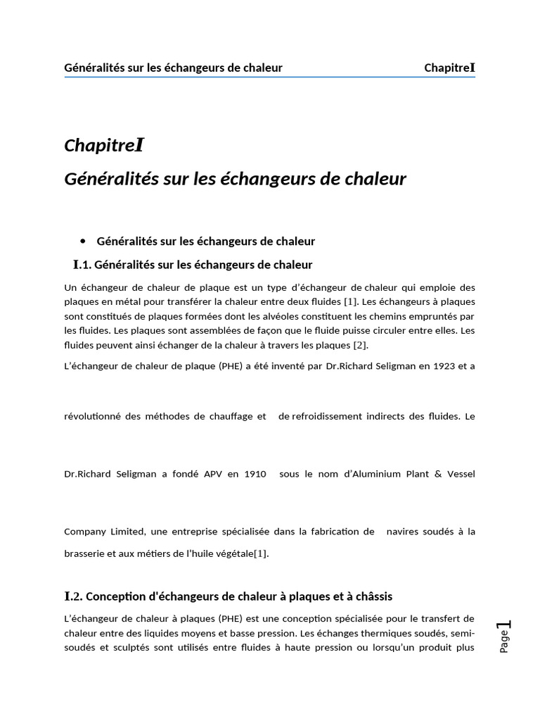 Échangeurs de chaleur à plaques : principes et types | PDF | Chaleur ...