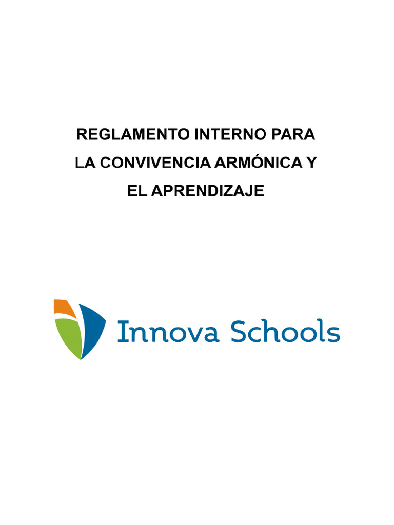 Reglamento Interno de Convivencia Escolar | PDF | Aprendizaje | Institución