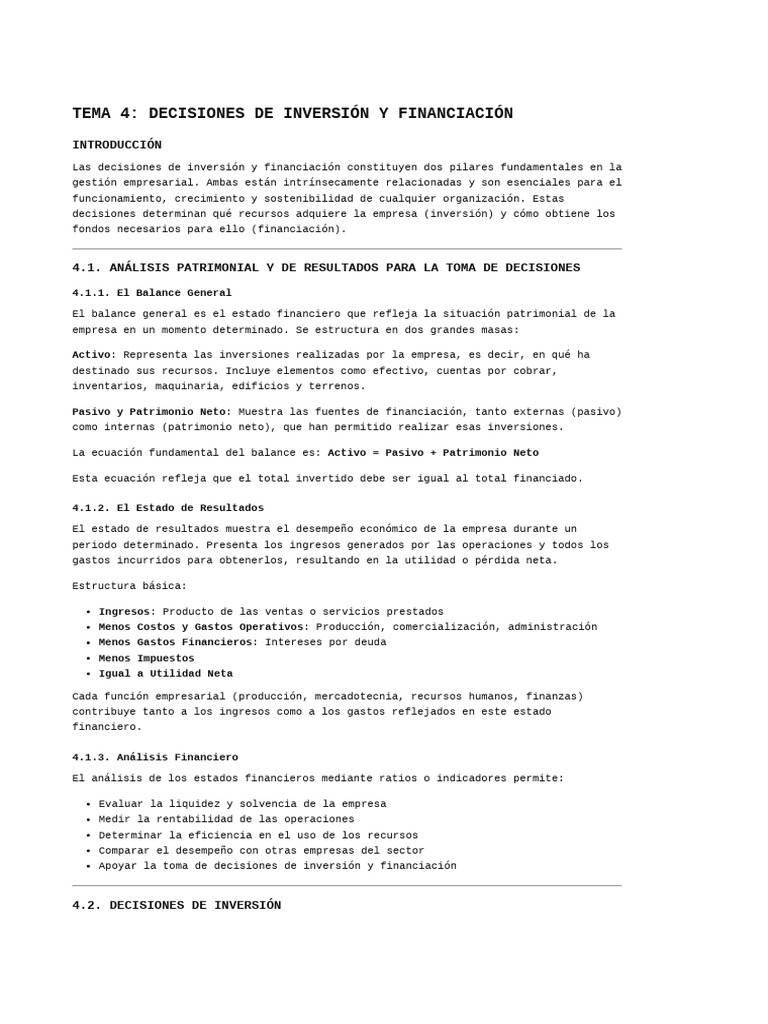 Decisiones de Inversión y Financiación Empresarial | PDF | Tasa interna ...