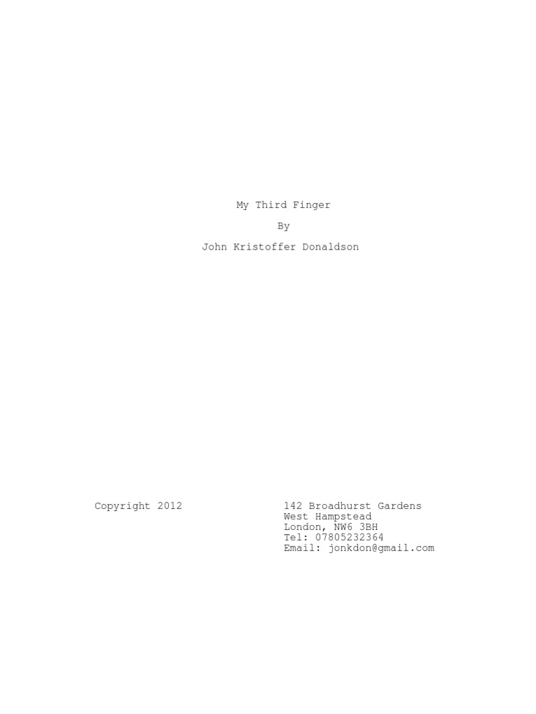 My Third Finger 1st Draft | PDF | Leisure