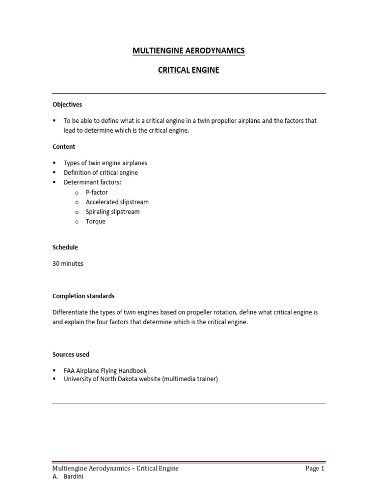 Understanding Critical Engine Factors | PDF | Aerospace Engineering ...