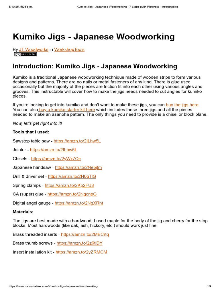 Kumiko Jigs for Japanese Woodworking | PDF | Woodworking | Tools