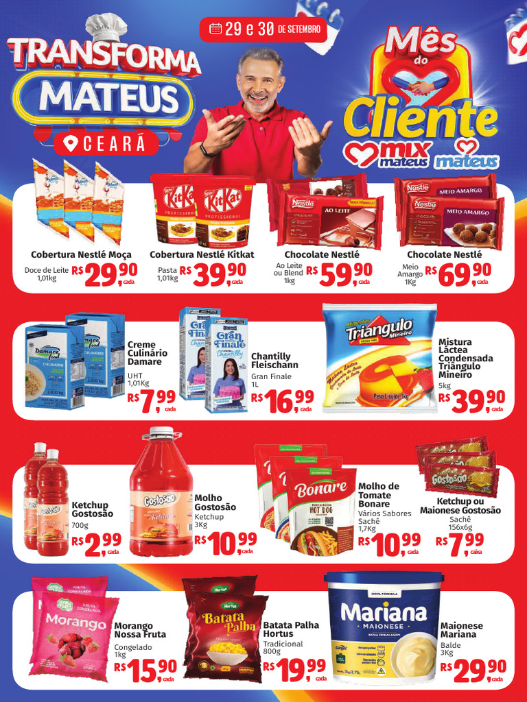 Encarte Transforma Mateus (FOOD) - 29 e 30-09 (CE) | PDF | Culináriar ...