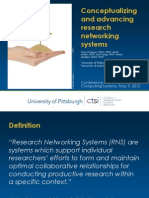 Conceptualizing and advancing research networking systems