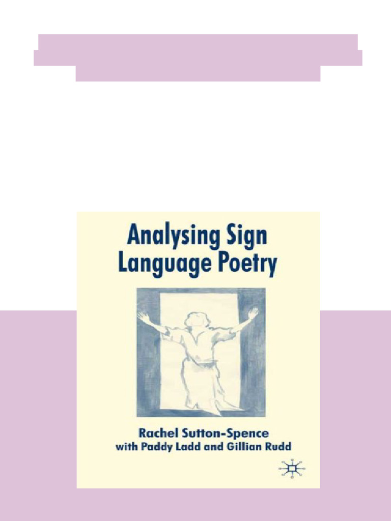 (Ebook) Analysing Sign Language Poetry by Rachel Sutton-Spence ISBN ...
